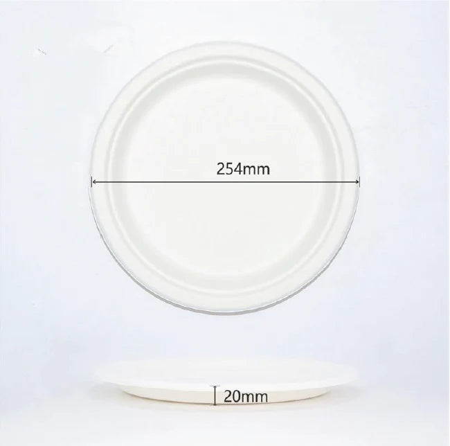 Sugarcane 10" Round Plate (500pcs)