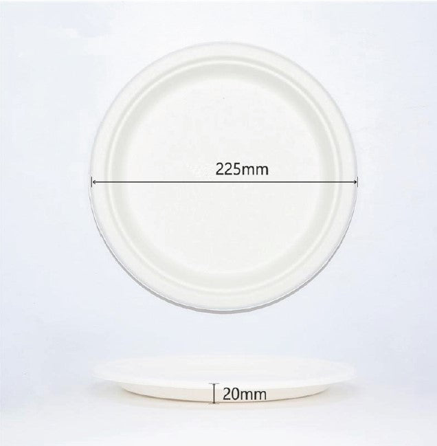 Sugarcane 9" Round Plate (500pcs)