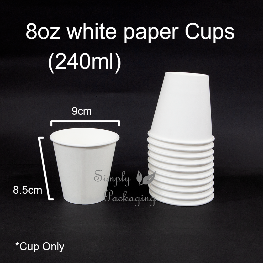 8oz Single Wall Paper Coffee Cup