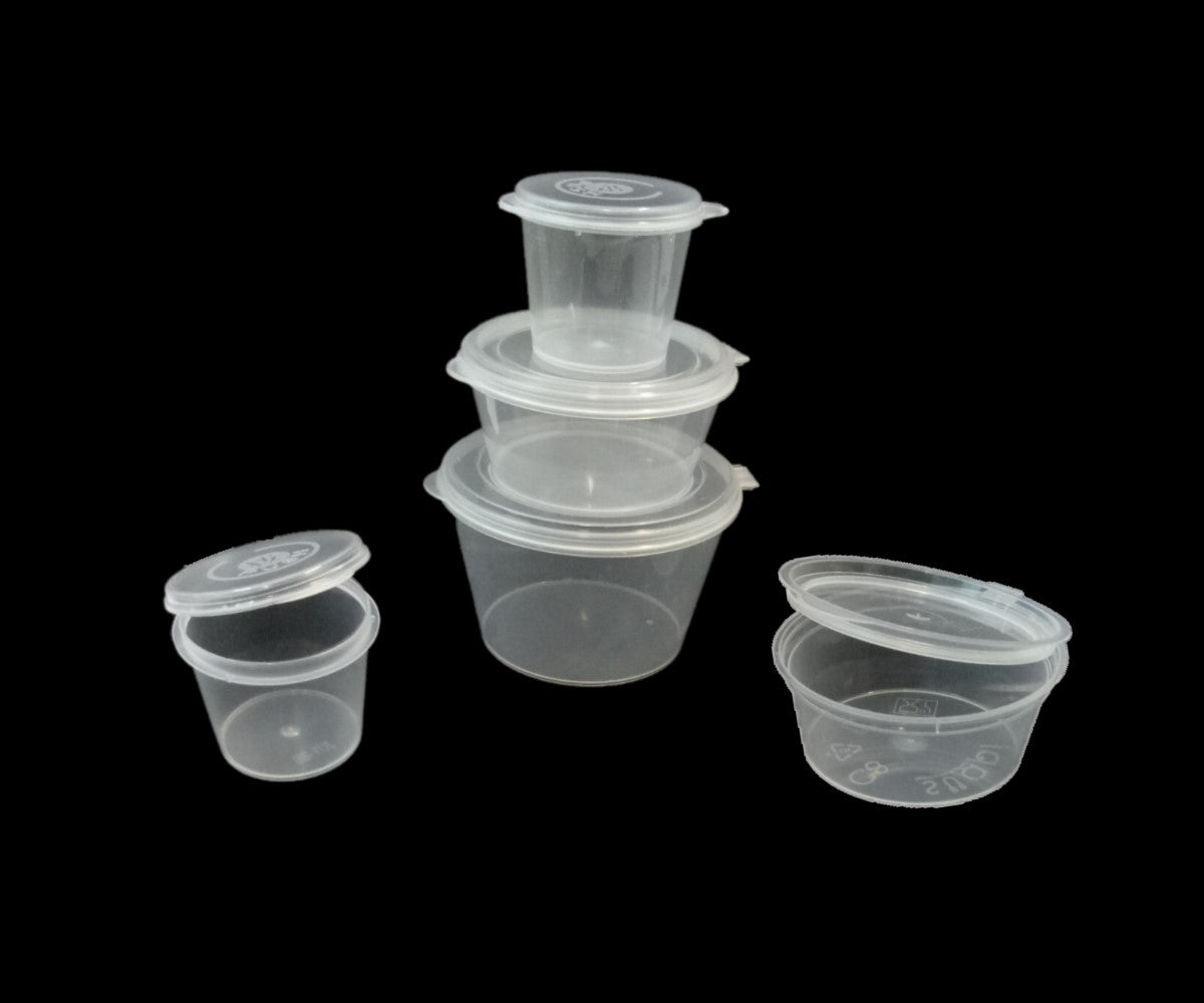 2oz Sauce Containers with Hinged Lids