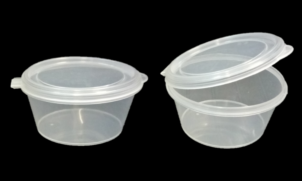 2oz Sauce Containers with Hinged Lids